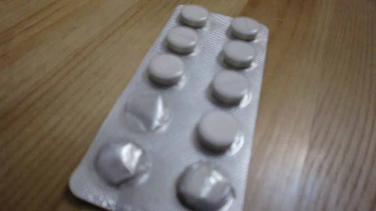 White placebo tablets arranged in a blister pack