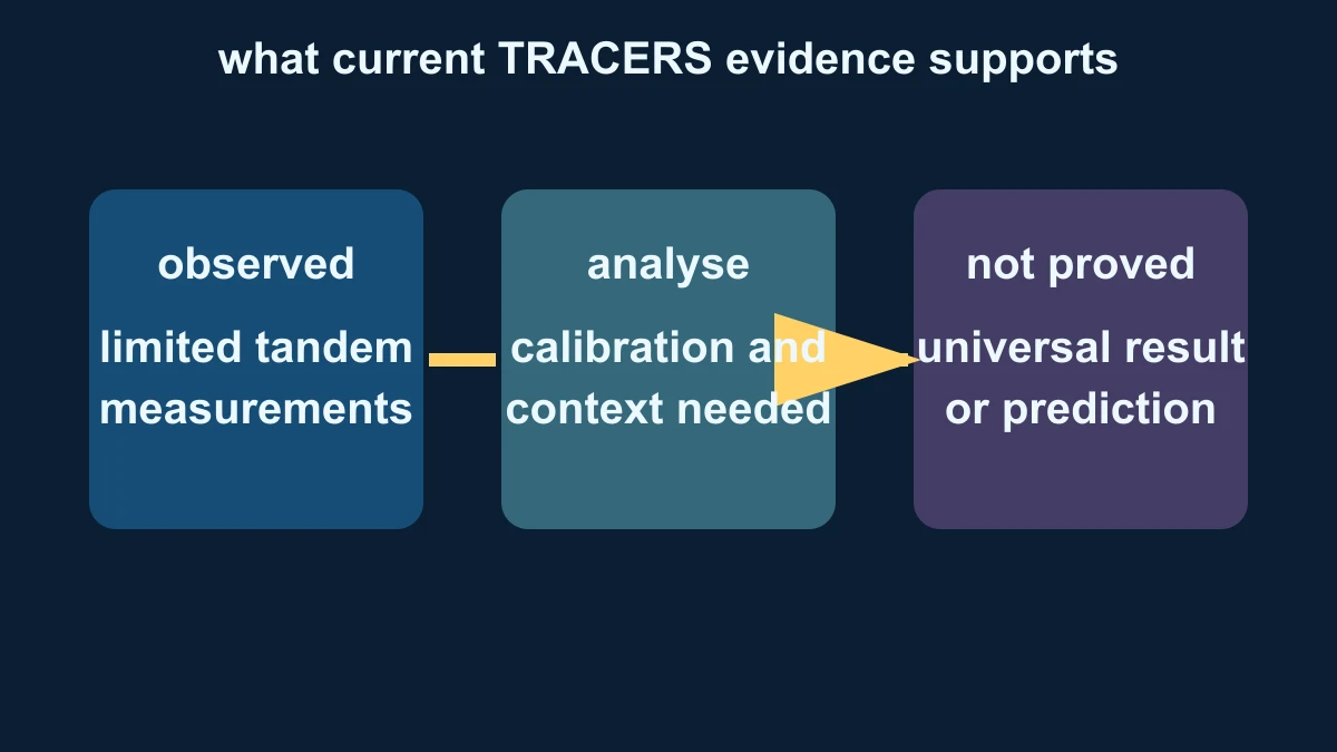 Original diagram separating current limited tandem measurements from conclusions that still require analysis
