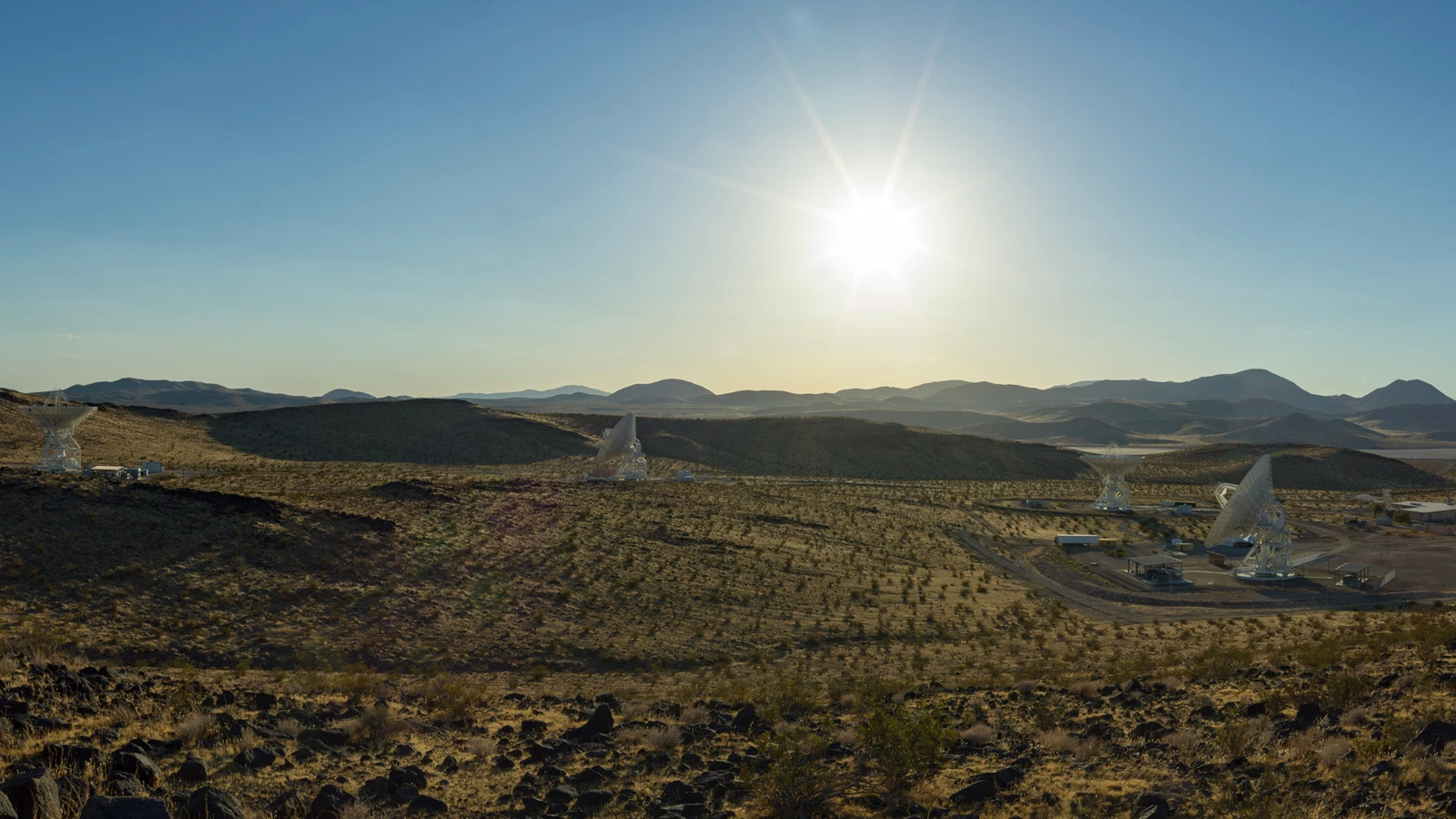 NASA and JPL photograph of the new DSS-23 34-metre Deep Space Network dish at the Goldstone complex in California